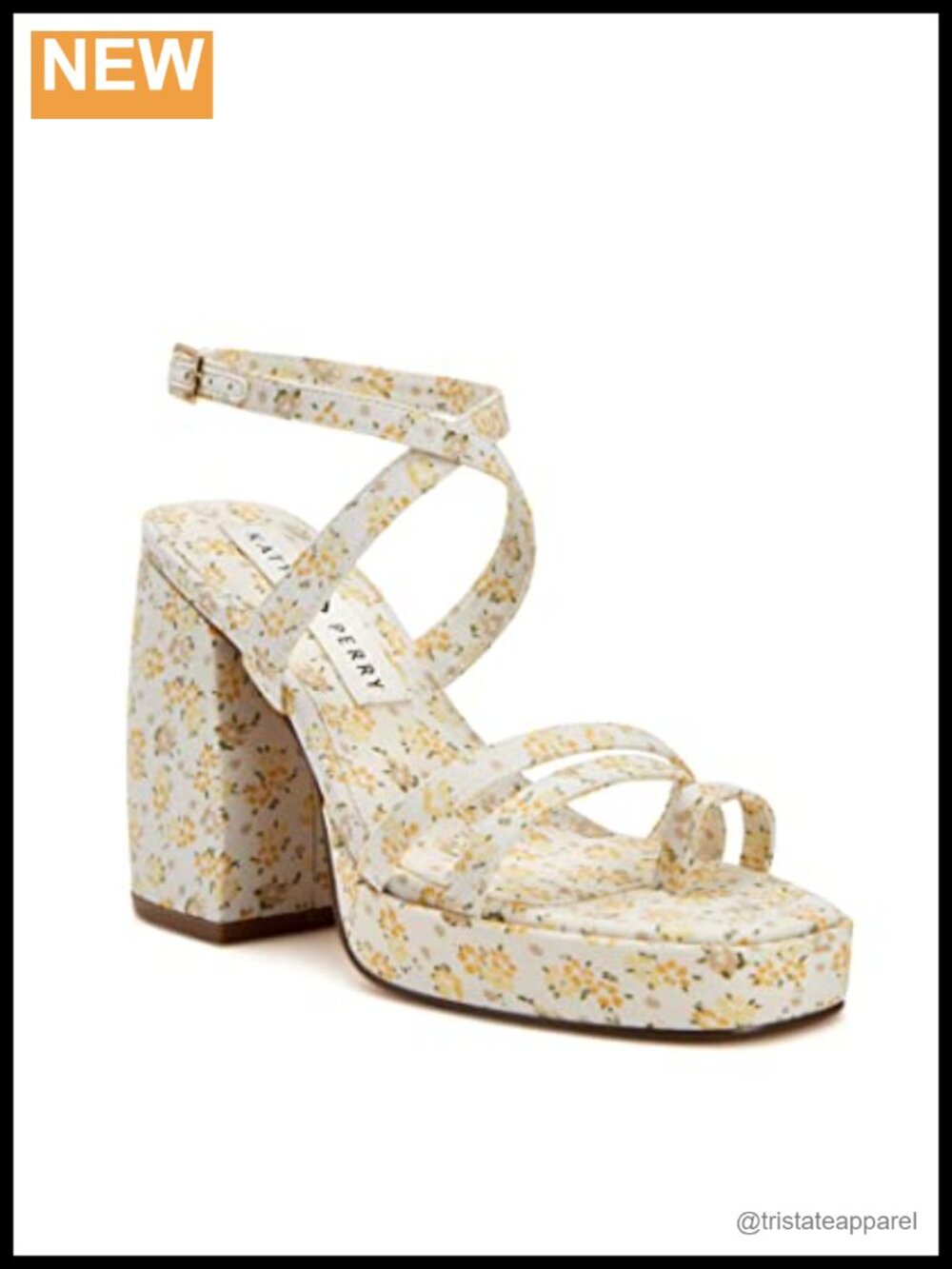 Platform Thong Sandals with Adjustable Buckle, Padded Lining, High Heel